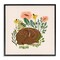 Stupell Industries Sleeping Deer Among Daisies Framed Giclee Wall Art Design by Carrie Cantwell